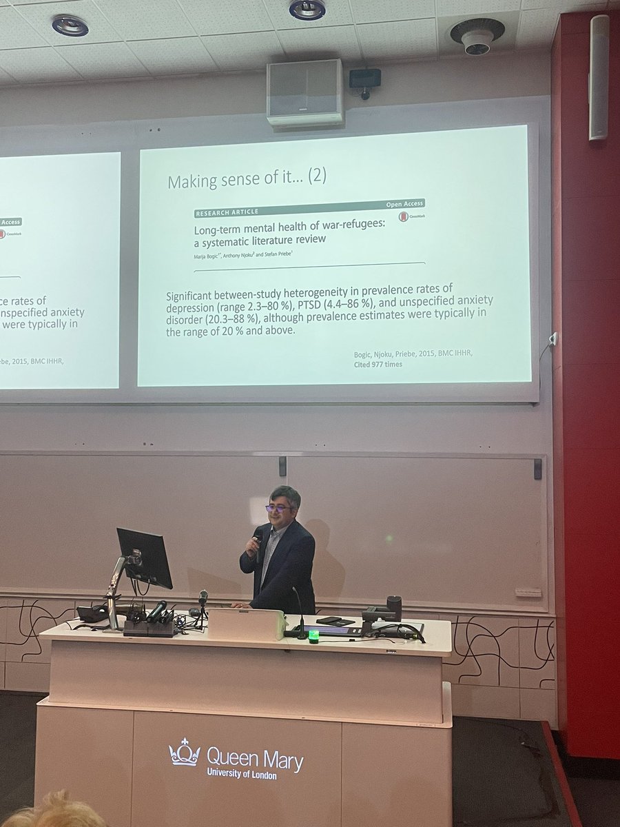 QMULSocialPsych's tweet photo. One of their most important findings was that rates of serious mental illness in war refugees was much higher 5 years later after settlement in a new country comparatively to when first arrived. finding had a major impact on the general understanding of how to support refugees https://t.co/Bv5ptwug98