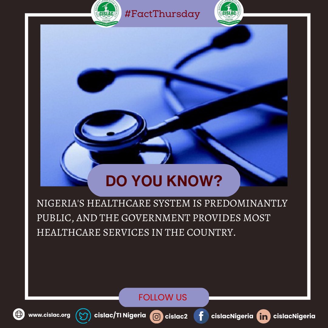 cislacnigeria's tweet photo. #ThursdayFact
#nigeria
#health
#humandevelopment
#cislac
#factweeks https://t.co/zizU2yR7sM