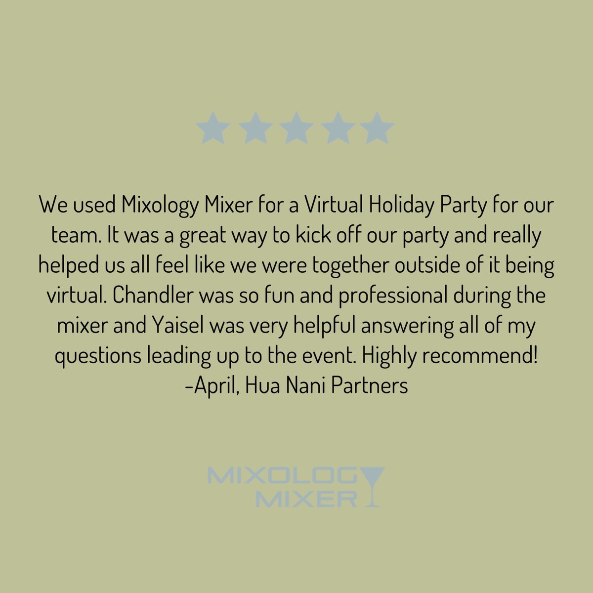 MixologyMixer's tweet photo. Planning events is what we do.
Making it easy for you.
All you need to do
is sick back and sip on a drink or two.

Let’s chat!
👉https://t.co/JdL8Z2gEOZ

#fivestarreviews #MixologyMixer #virtualevents #homepremise #virtualhappyhour  #giftideas #virtualcelebration https://t.co/2gYDggDu3r