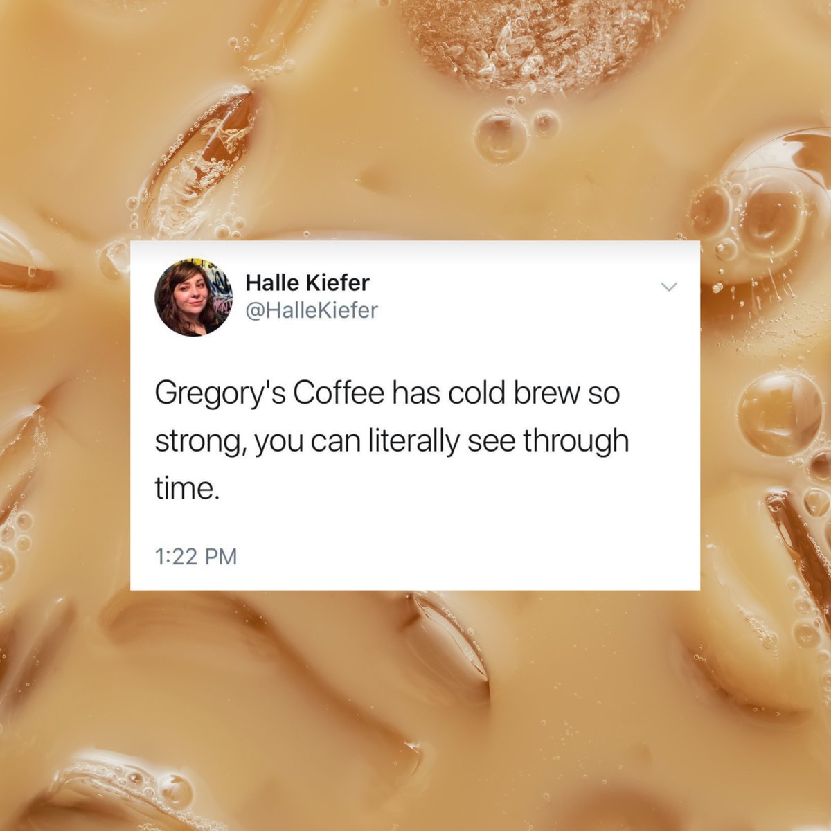 We agree Halle. National Cold Brew Day has us leveling up 💪 #coldbrewsuperpowers