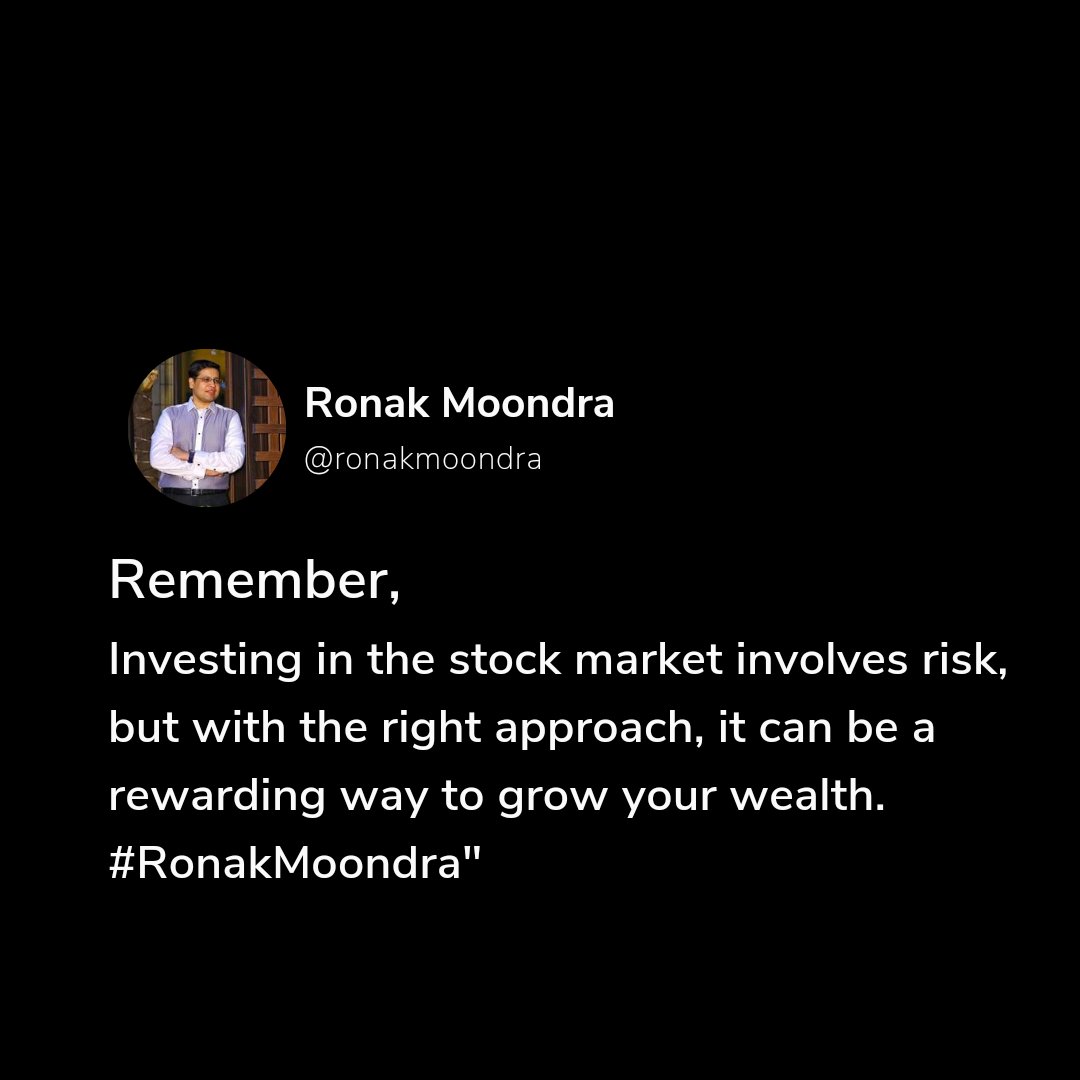 RonakMoondra's tweet photo. Investing in the stock market can be risky. Make sure you know what you're doing with these tips from @RonakMoondra Part-2

#StockMarketTips #InvestingTips #RiskManagement #ronakmoondratweets #ronakmoondra https://t.co/yIOu5Bg6cf