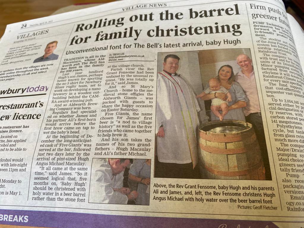 RevdGrant's tweet photo. Such a privilege to Christen baby Hugh recently. 
#faith #rolloutthebarrel #christening @oxforddiocese https://t.co/DYcdGIbnPR