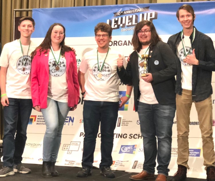 ontariotech_u's tweet photo. Congratulations to the @ot_fbit student team Stellar Octopians on their third place finish in the Best Game category at @LevelUpTO!

More than 100 games were featured at the @UbisoftToronto event highlighting the exceptional work of game development students from across Ontario. https://t.co/3dyb7VgvXM