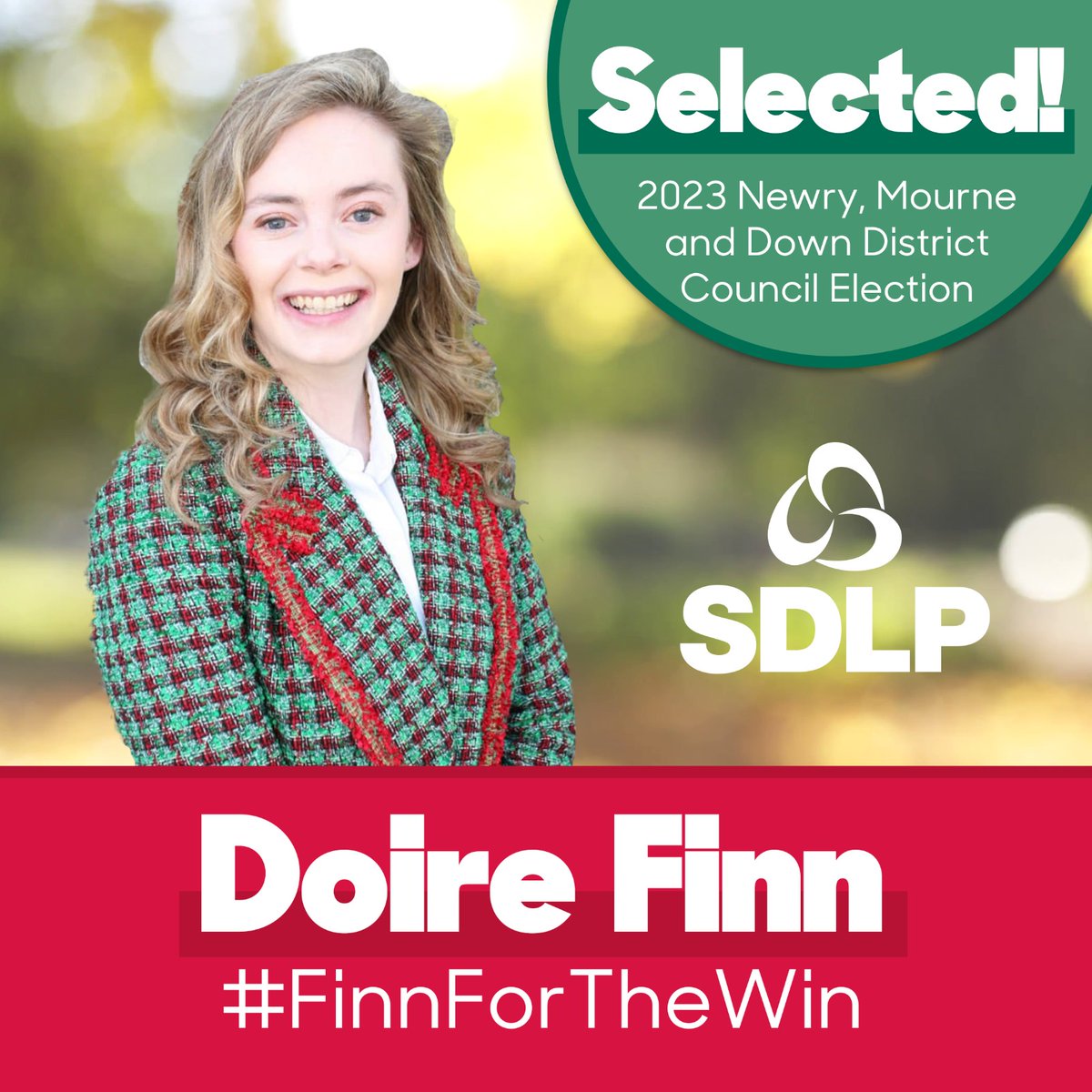 Absolutely delighted to announce that I'll be standing as a candidate for @SDLPlive in Newry ❤️

 I've worked in the Assembly for the last 3 years, and feel blessed to be given the opportunity to represent the people and city that I love.

Bring on the next month! #Finnforthewin