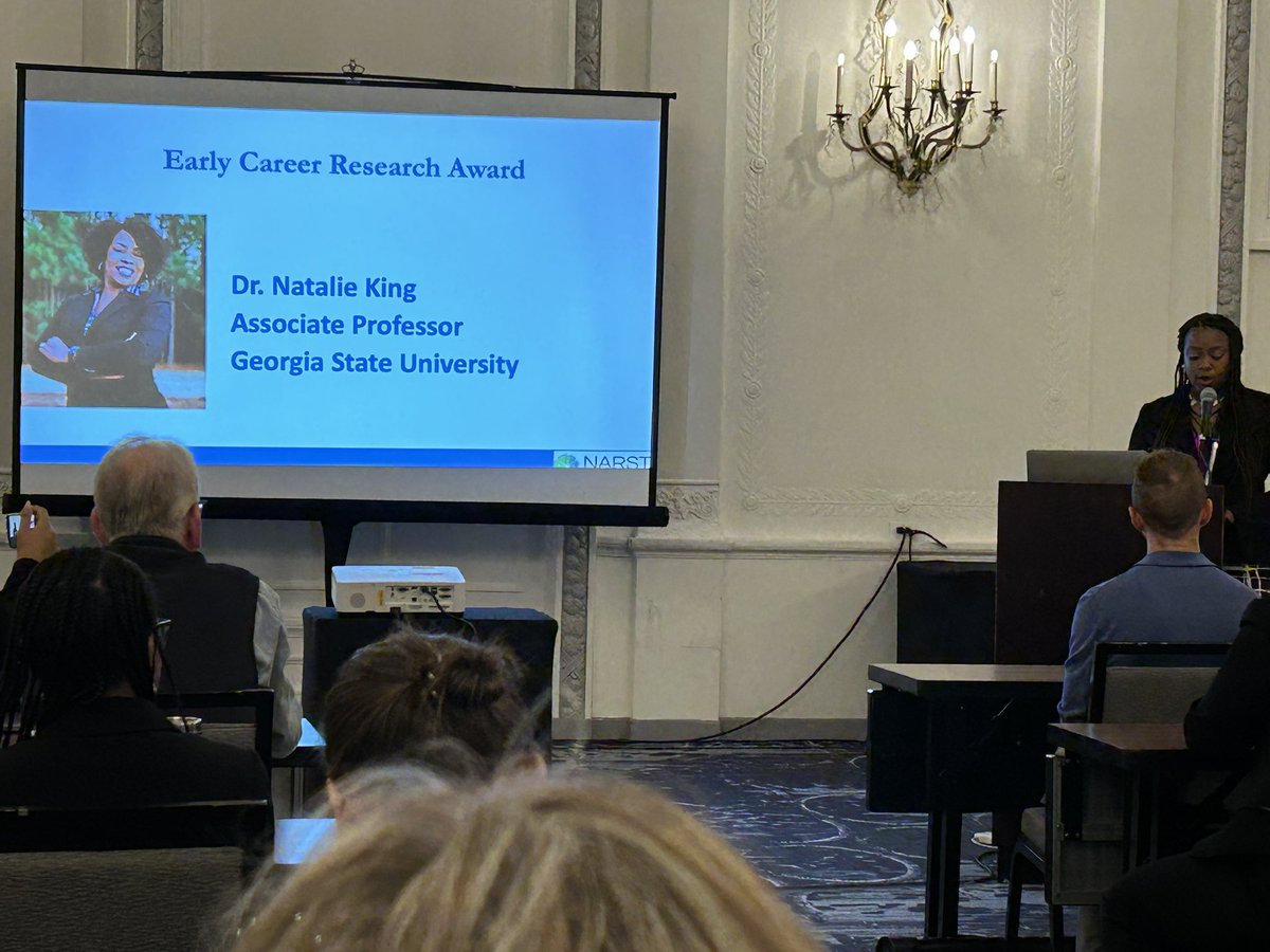 “Never lose your song, your soul, or sense of purpose” 👏🏽👏🏽👏🏽 Thank you <a href="/drnatalieking/">Dr. Natalie King</a> for your words, inspiration, and sharing a piece of your song with us and so many. #NARST23 #NARST2023