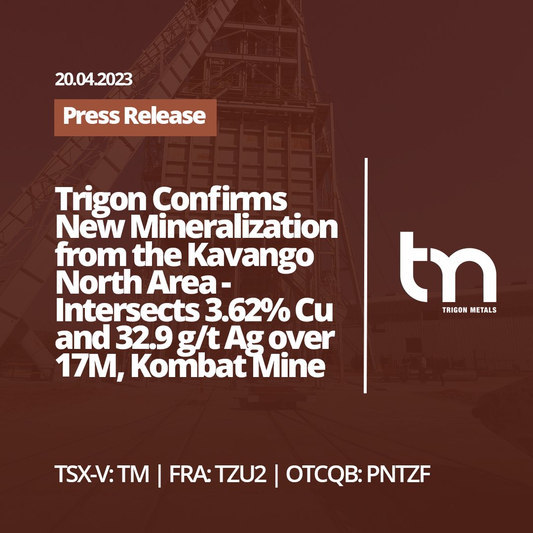 trigonmetals's tweet image. 📢 Trigon announces results from the drilling of new mineralization targets at Kombat Mine in Namibia with key highlights from the drilling campaign.

View the full release: bit.ly/3Lh0Whm

$TM.V | $PNTZF