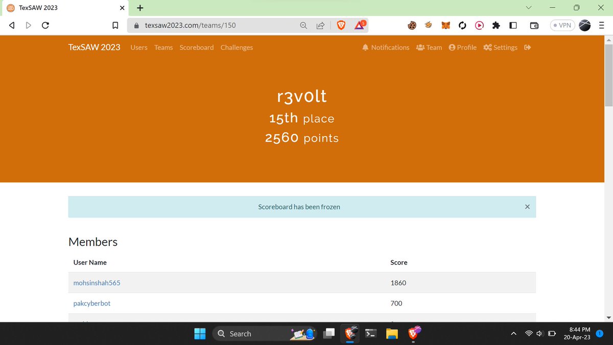 revolt_CTF's tweet photo. We secured 15th rank in Texas Security Awareness Week 2023 - Capture The Flag Competition set up by students at The University of Texas at Dallas! https://t.co/ZoYo8NuuqE