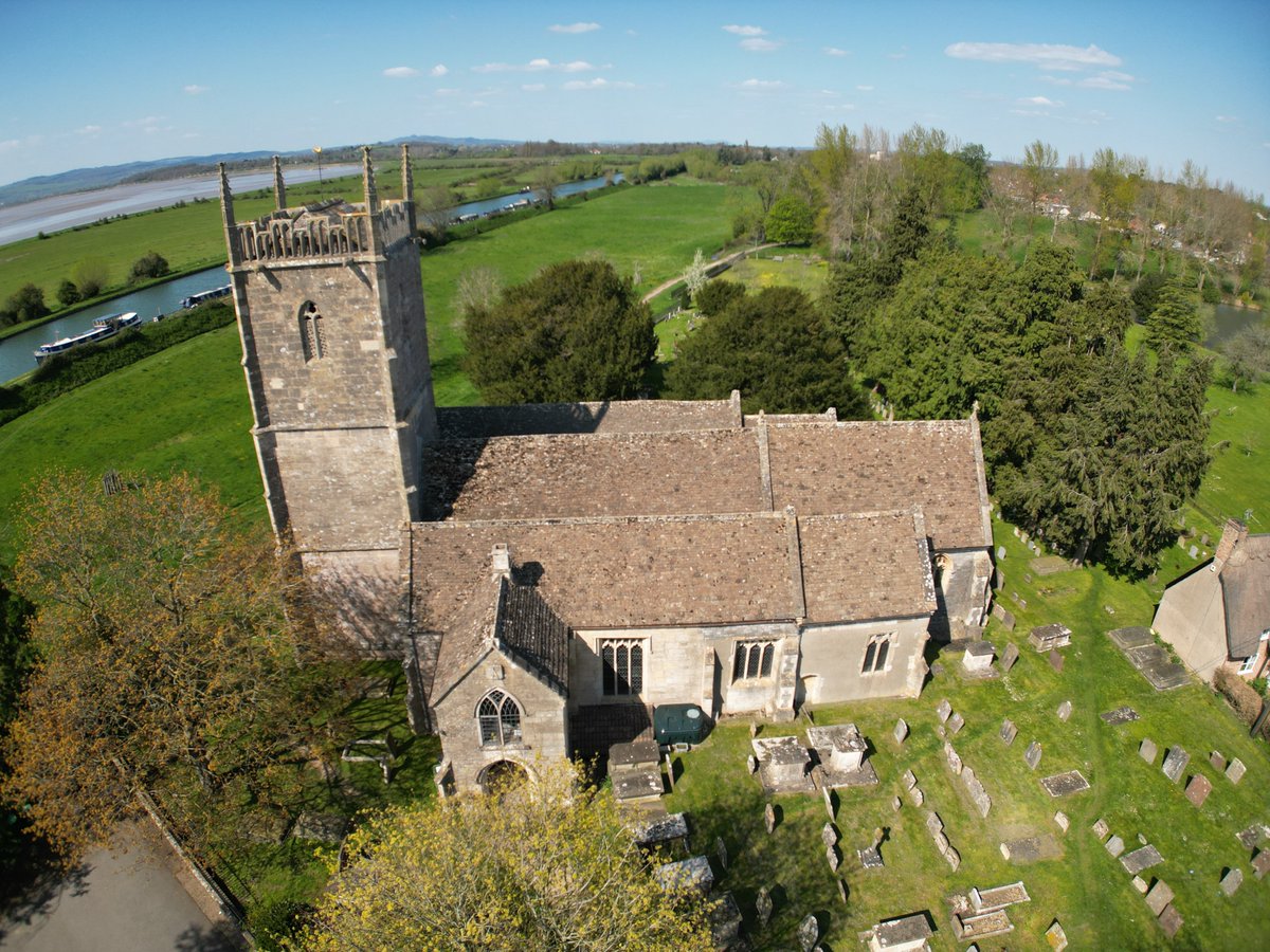 ace_high_drones's tweet photo. I could not resist getting this photo of the Chapel at Frampton on Severn with the Sharpness to Gloucester Canal in the background and the River Severn in the background. https://t.co/poKiOqvfzl