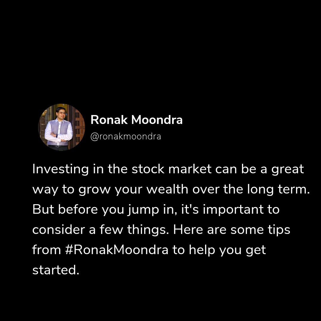 RonakMoondra's tweet photo. Investing in the stock market can be risky. Make sure you know what you're doing with these tips from @RonakMoondra Part-1

#StockMarketTips #InvestingTips #RiskManagement #ronakmoondratweets #ronakmoondra https://t.co/6XMb5Qn9k9