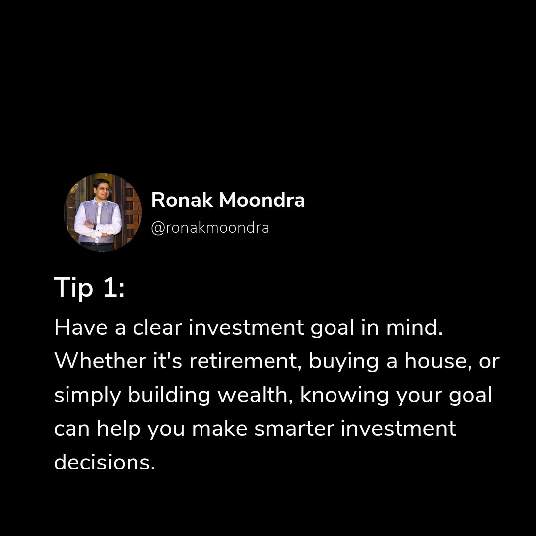 RonakMoondra's tweet photo. Investing in the stock market can be risky. Make sure you know what you're doing with these tips from @RonakMoondra Part-1

#StockMarketTips #InvestingTips #RiskManagement #ronakmoondratweets #ronakmoondra https://t.co/6XMb5Qn9k9