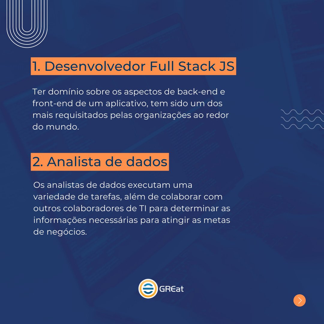 GREat_UFC's tweet photo. A área de tecnologia da informação (T.I.) a cada novo ano que passa fica e maior e mais complexa. Desse modo, novas áreas surgem ou se intensificam com isso.
Nesse carrossel mostramos algumas áreas da T.I. que podem crescer em 2023.#ti #tecnologia https://t.co/YO5YJAbP43
