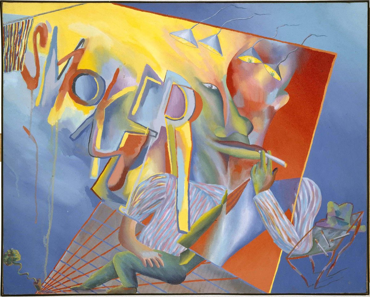 La semana se va como el humo de los cuadros de Chema Cobo.

Smoker (1980).