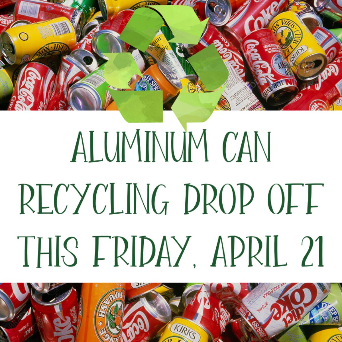 To celebrate Earth Day, tomorrow is an aluminum can collection day. Please rinse &amp; crush your cans. Drop them off under the carport. Can’t wait to see how many we collect!
#begreen #oneearth #earthday #recycle #greenschool #msgrslade2023 #aluminumcans 
🌎💚🌎💚🌎💚🌎💚🌎💚🌎💚🌎