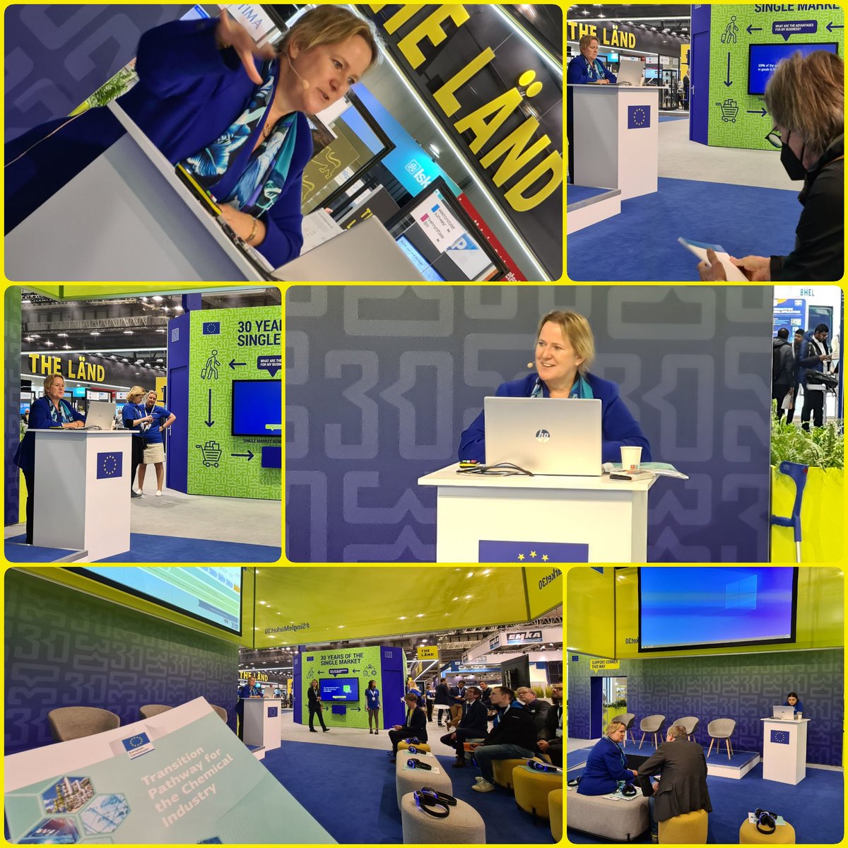 EEN_Deutschland's tweet photo. Today at the Booth of the @EU_Commission Kristin Schreiber presented the #transitionPathways in the Chemical Industry. #Innovation for #Europe
#EENCanHelp https://t.co/2BvLBqv3jM https://t.co/7wWDfZlqnQ