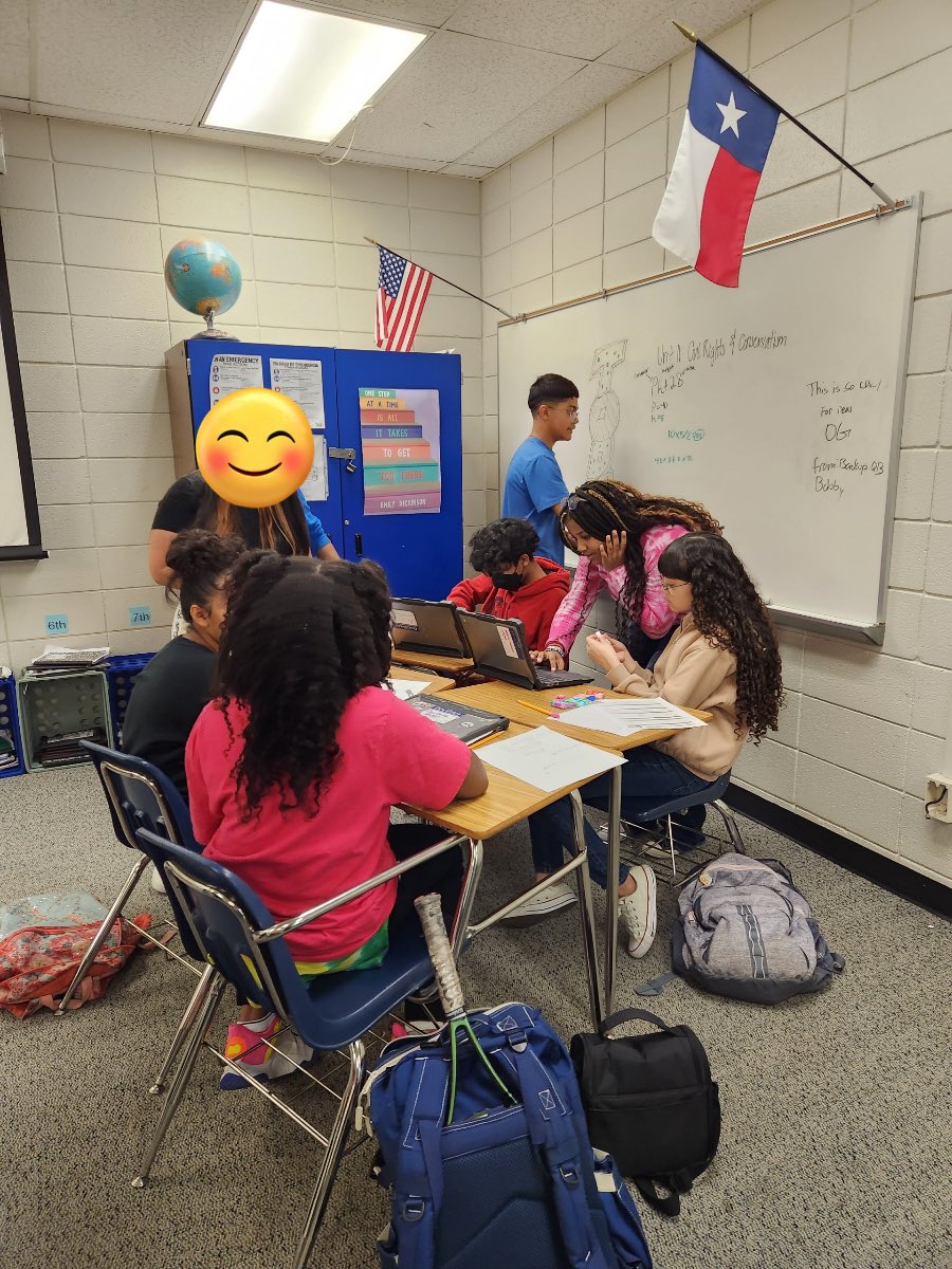 JouetDaniels's tweet photo. 7th Grade Honors Students Co-Teaching in Math Bootcamp today @Byrd_Middle . #AllSTAARs #STAARBurstBootcamp https://t.co/8boYyQJohp