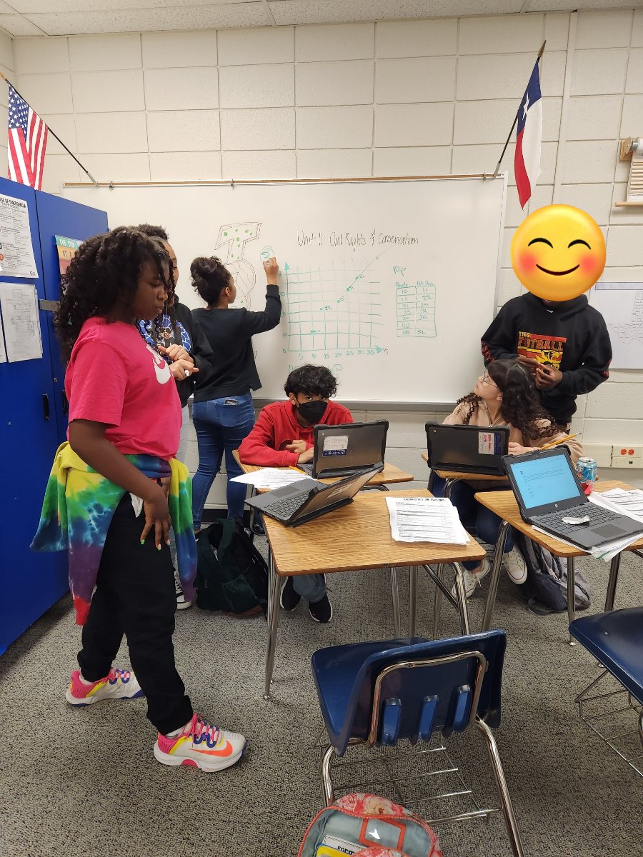 JouetDaniels's tweet photo. 7th Grade Honors Students Co-Teaching in Math Bootcamp today @Byrd_Middle . #AllSTAARs #STAARBurstBootcamp https://t.co/8boYyQJohp