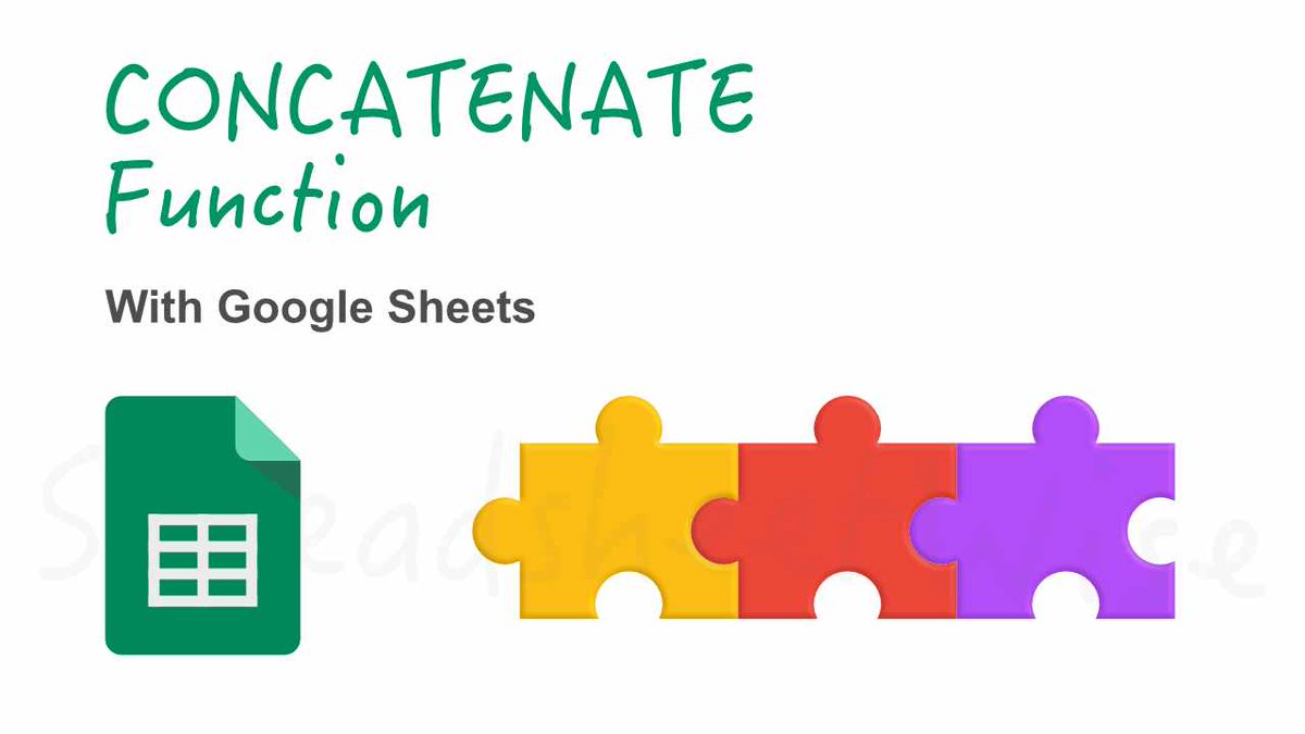 SpreadsheetW's tweet photo. Join things together with the CONCATENATE function in Google Sheets 🧩

https://t.co/N4Phd5Dus0 https://t.co/xWrlB6KjCb