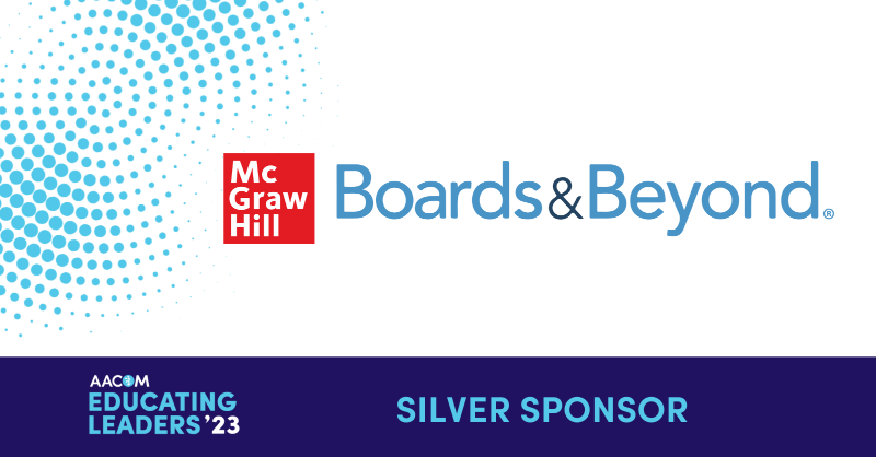 AACOMmunities's tweet photo. A big shoutout to our Silver Sponsor, @boardsandbeyond, for their incredible support of #EducatingLeaders23. We are grateful for your commitment to #osteopathic #meded and appreciate your partnership in advancing the field.