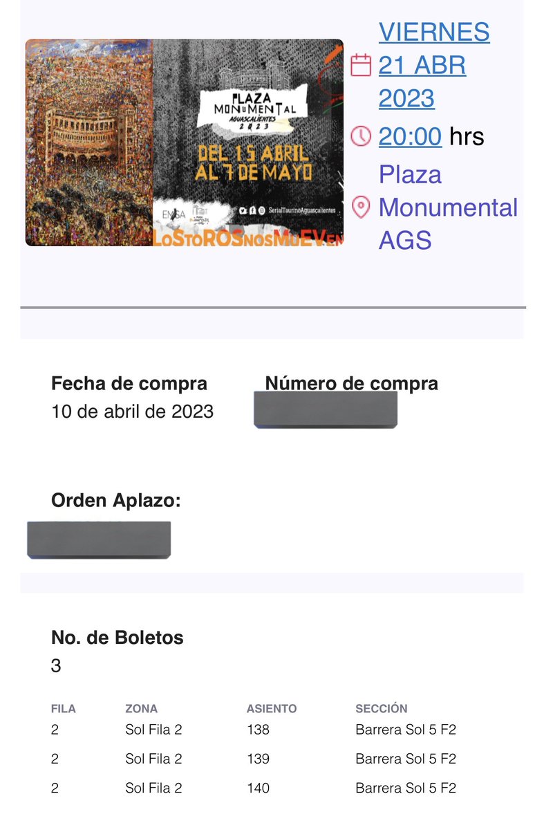 LuLlanosMx's tweet photo. 📍Se venden boletos para corridas del 21,22 y 23 en Aguascalientes, juntos o por separado.

Interesados mándenme DM.

*Si pueden dar RT para que más gente se entere, se los agradecería. https://t.co/nsi7udQ8Dl