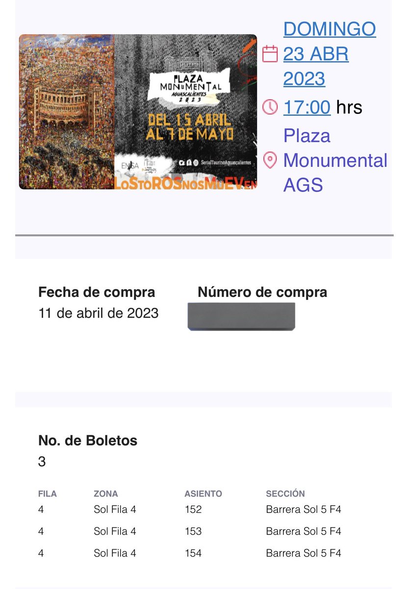 LuLlanosMx's tweet photo. 📍Se venden boletos para corridas del 21,22 y 23 en Aguascalientes, juntos o por separado.

Interesados mándenme DM.

*Si pueden dar RT para que más gente se entere, se los agradecería. https://t.co/nsi7udQ8Dl