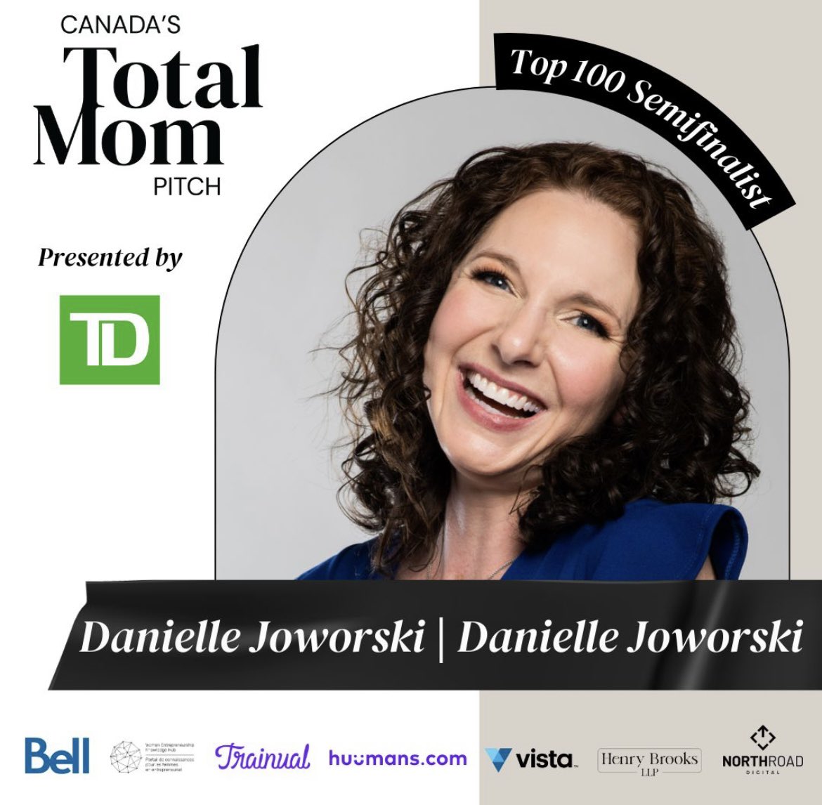 Elevating the voices & presence women with the support of @totalmominc!

Excited to share I’ve been selected from almost 1,000 entries from across Canada as a Top 100 Semi-Finalist in the #totalmompitch presented by TD.

Thank you Total Mom Inc for this opportunity!