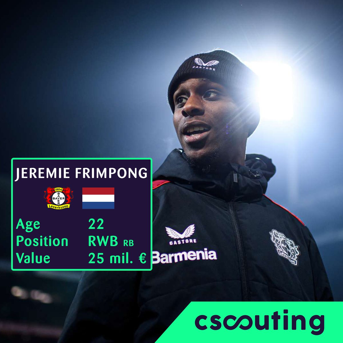 cscouting_'s tweet image. We just wanted to take a moment to shout out again Jeremie Frimpong - an incredible player. 🤩

#cscouting #jeremiefrimpong #bayerleverkusen #bundesliga #uefa #uel #europe