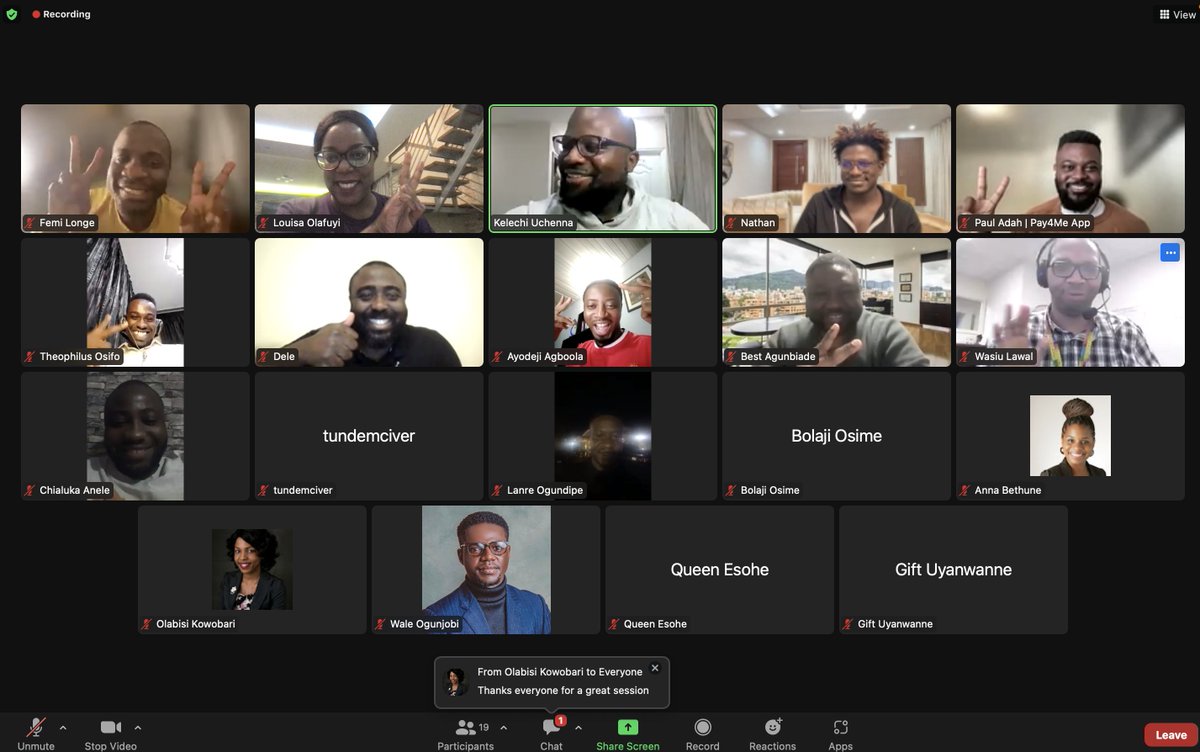 louisaolafuyi's tweet photo. Great conversation, networking, insights at the @PremiaBN Edu Online Session. I tried to capture all the great gems dropped 💎 but I couldn't keep up! Fantastic event @nigenius @BWLawal #SessionSelfie https://t.co/zr4tBAY8pz