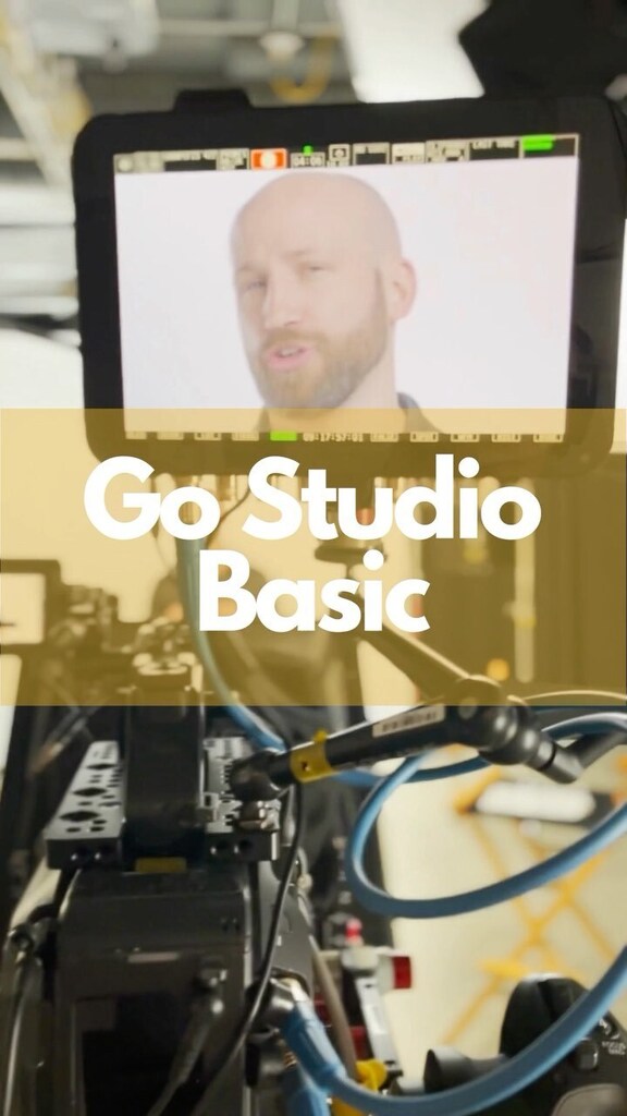 The Go Studio Basic is a single camera setup that is perfect for a single person talking to the camera or to showcase your products.

One video camera
Pro audio recording for one person
Attractive basic 3-point lighting
Simple background options (choose one)
Studio technicia…