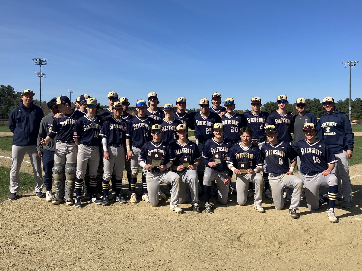 Shrewsbury defeats Tantasqua 5-4 and is the 2023 John Ahearn Baseball Champion!! 

Congratulations to the All-Tournament award winners and MVP:

Tantasqua - Ryan Wright 
Tantasqua - Miles Blake
Shrewsbury - Connor Mudd
Shrewsbury - Ryan Walker
Shrewsbury - Joey Guidotti (MVP)