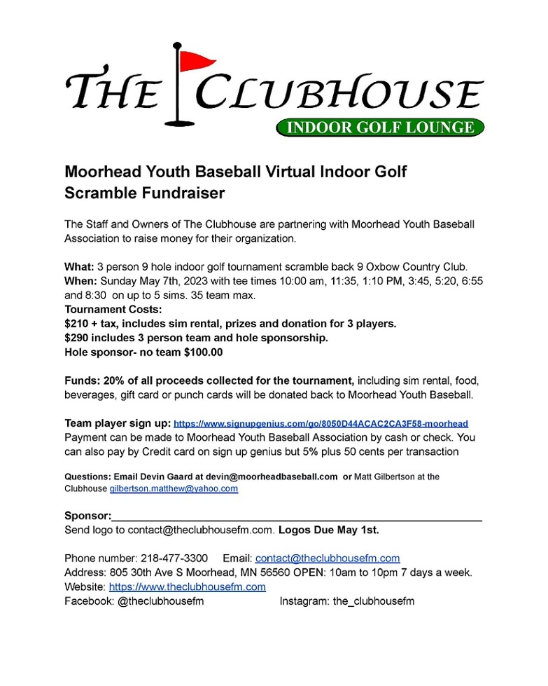 MhdYthBaseball's tweet image. Click here to sign up for our golf scramble fundraiser! signupgenius.com/go/8050d44acac…
@SpudBaseball @MoorheadBlues