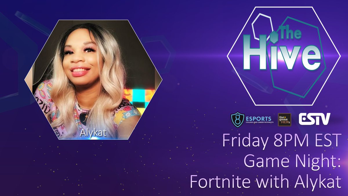 Esports College & Career Pathways (@esportsccp) on Twitter photo Fridays just got more exciting! Join our host, <a href="/thatsoalykat/">Aly</a> as she brings back #Fortnite Fridays! She's fun & exciting as she plays w/friends 1️⃣ of the most popular #esports games. It's tomorrow night <a href="/8pm/">8pm</a> EST on twitch.tv/esportsccp
#gamergirl
<a href="/estvesportstv/">ESTV - Esports TV</a> <a href="/thegamehers/">the*gamehers</a> Fridays just got more exciting! Join our host, <a href="/thatsoalykat/">Aly</a> as she brings back #Fortnite Fridays! She's fun & exciting as she plays w/friends 1️⃣ of the most popular #esports games. It's tomorrow night <a href="/8pm/">8pm</a> EST on twitch.tv/esportsccp
#gamergirl
<a href="/estvesportstv/">ESTV - Esports TV</a> <a href="/thegamehers/">the*gamehers</a>