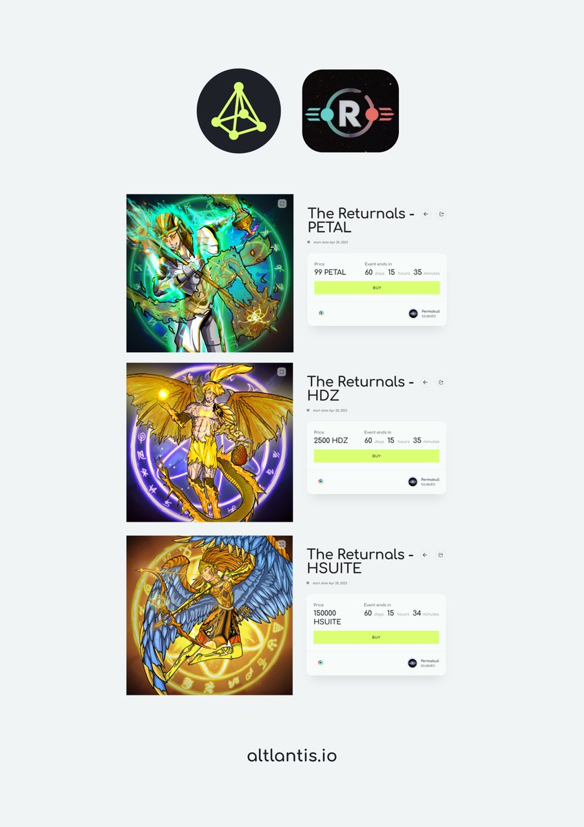 First Round of @TheReturnals Mint Will be HTS Token Purchase only!, 

Use your HTS Fungible Tokens To get yourself a @TheReturnals

#HBARNFTs #Hedera 
$HBAR $SOL $XRP