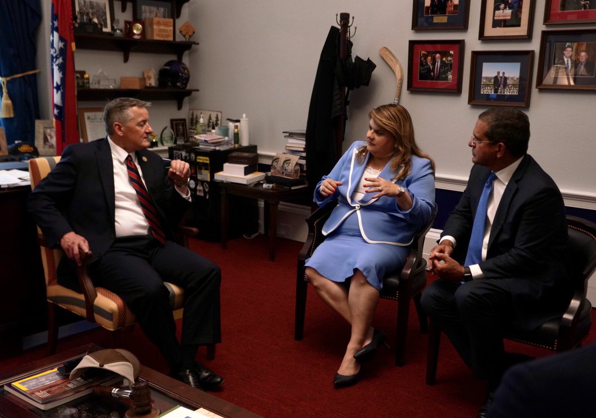 RepJenniffer's tweet image. Met today with Chairman @RepWesterman and @GovPierluisi to discuss #PuertoRico's priorities within the jurisdiction of the @NatResources Committee.