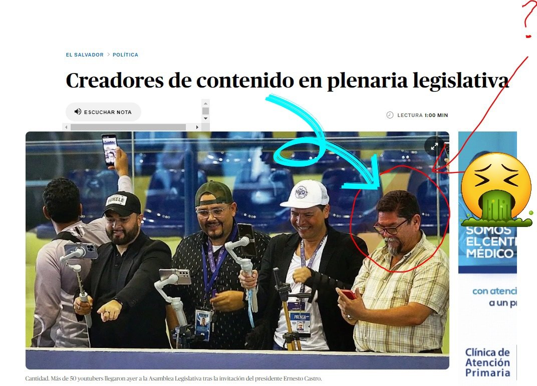 AmaliaPineda5's tweet photo. ¡MIRE! 👀 abra sus ojos 🤯 y no se deje dar ATOL  CIBERNÉTICO.
Este señalado es Roswal Solórzano de SITOJ, sindicalista y achichincle de Bukele. Estos NO SON YOUTUBERS mucho menos PRENSA VERAZ Y OBJETIVA no se dejen engañar, son ¡GOLPISTAS DE LA ULTRADERECHA DEL GOES!
#ElDisfraz https://t.co/0155keWFFS