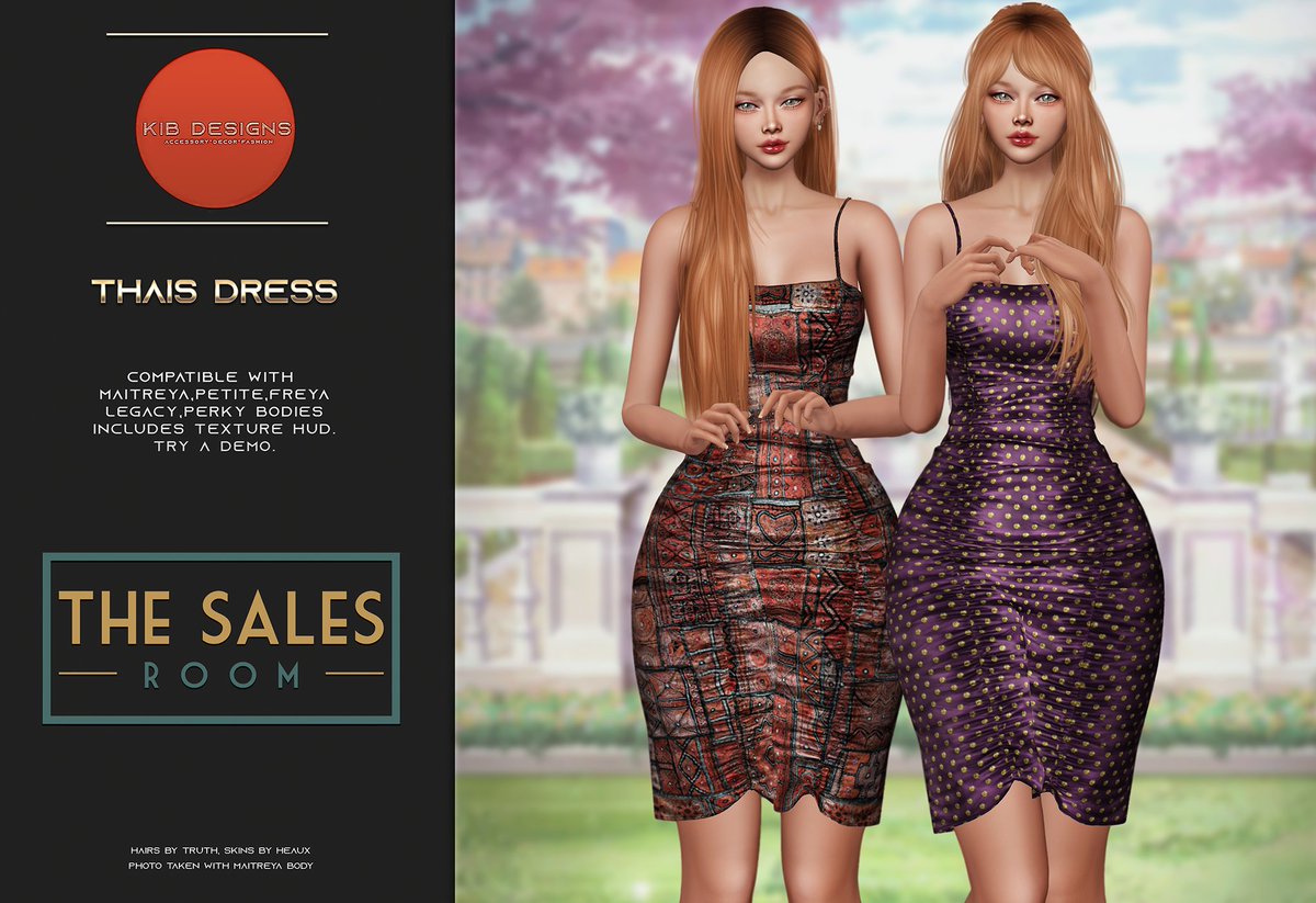kib_kira's tweet photo. New Release! !

KiB Designs - Thais Dress @ The Sales Room 
Packs of 3 colors/60L each! ONLY ONE WEEK!!!

Dates: April 21 - 27 

Flickr -> https://t.co/RSLfVJ2qKk
Blog -> https://t.co/fZGRWIBFrN
#SecondLife #Metaverse #3DClothing #3DWork #DigitalWork #GameWork #NoAI https://t.co/LdDRvB2NKc