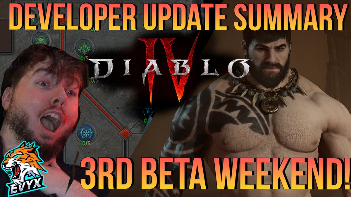 ColeEvyx's tweet photo. DIABLO IV Developer Update! QUICK SUMMARY!π₯π₯π₯
THIRD BETA WEEKEND DETAILS! Get all the most badass details super fast here! π₯π₯π₯
https://t.co/xwDOwQpIez
https://t.co/xwDOwQpIez
https://t.co/xwDOwQpIez
#diablo4 #diabloiv #diabloiv #diablo4news #diabloivbeta #diablo https://t.co/WU4TsXJOvt