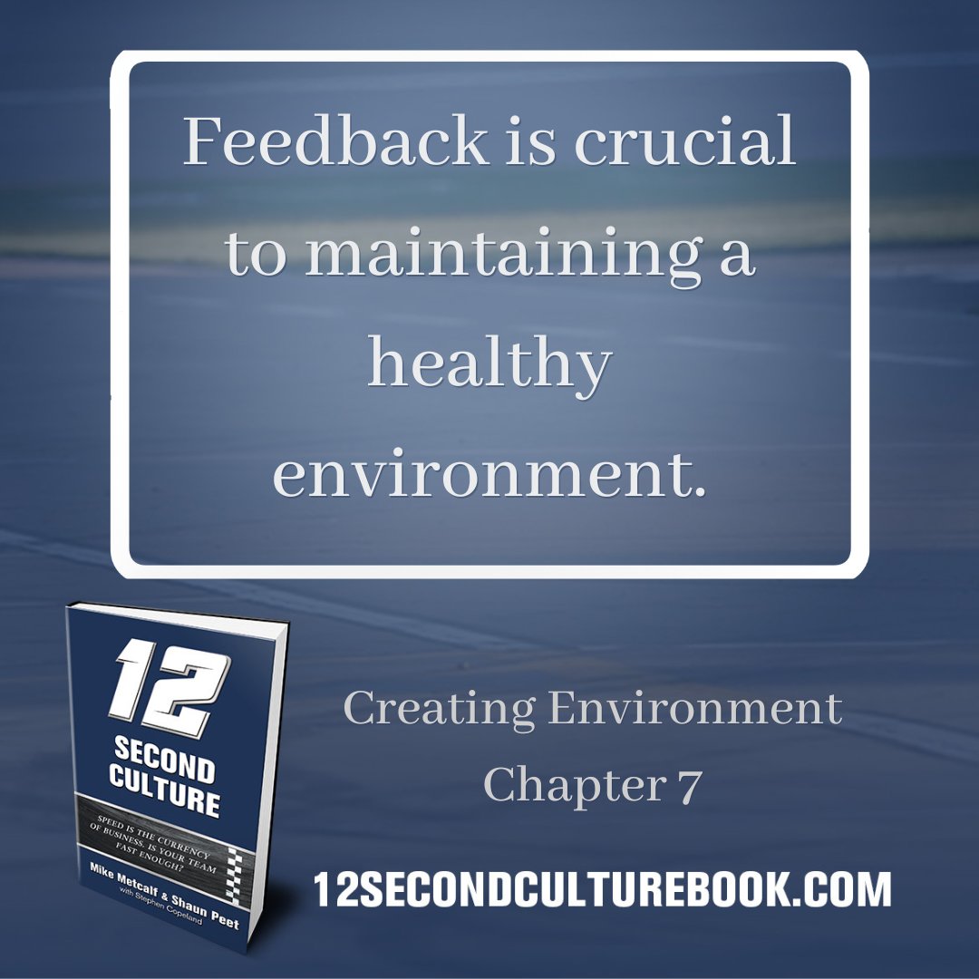 DeckLeadership's tweet photo. Even negative feedback, which at times can be uncomfortable to hear, has the potential to move a culture forward. Feedback shows where there is room for growth & improvement.
Creating Environment, Ch. 7 in #12SecondCultureBook
#DECKLeadership #Diversity #Efficiency #Culture https://t.co/OdZfzeD79E