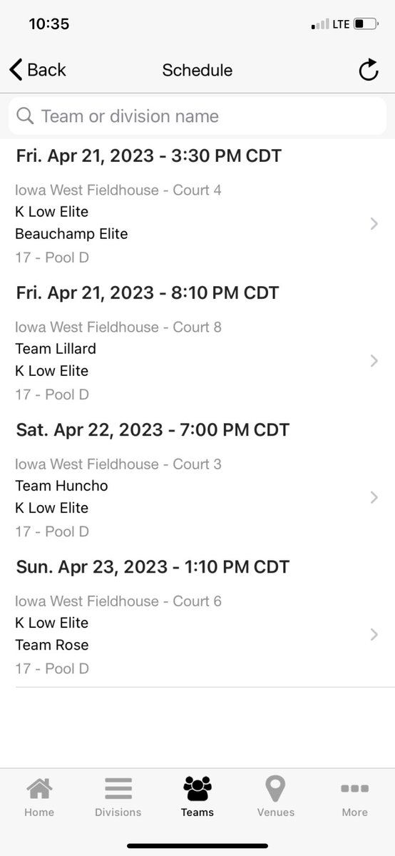 Schedule for this weekend!!!