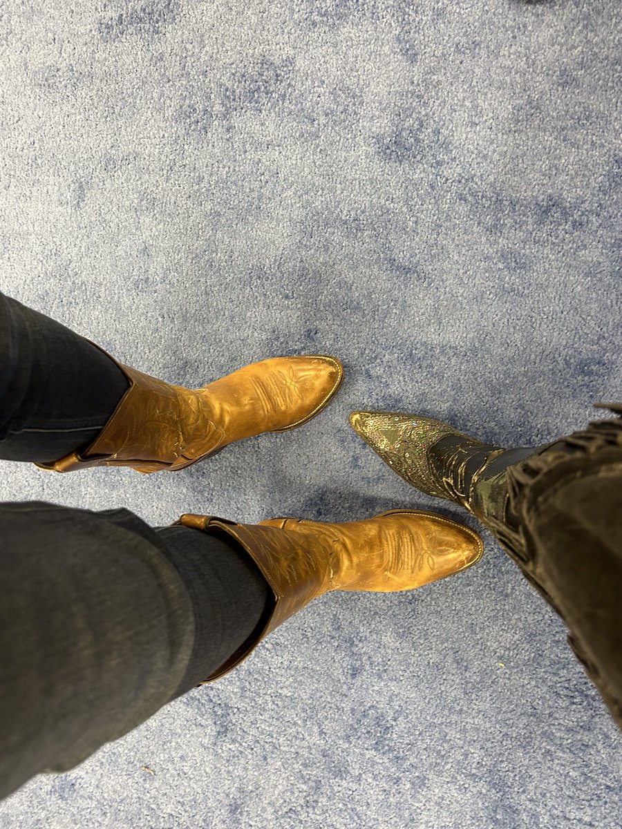 Hello @TXLA #tla23 —Guess which boots are @meganefreeman’s and which are mine? #txla23