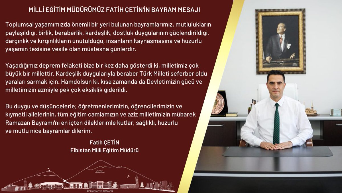 Elbistan İlçe Milli Eğitim Müdürlüğü 🇹🇷 (@elbistanmem) on Twitter photo 