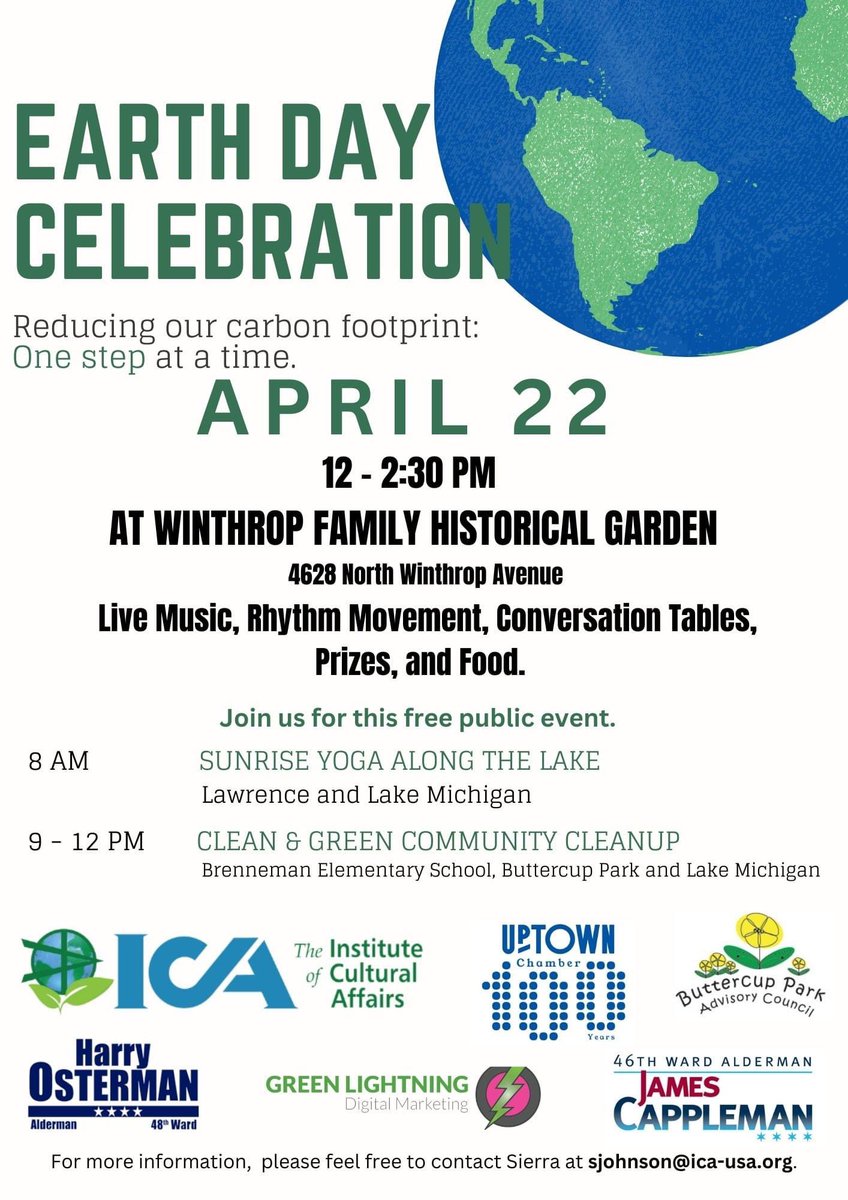 Earth Day celebrations happening in our district this weekend!

#EarthDay #EarthDayChicago #EarthDay2023 #Chicago