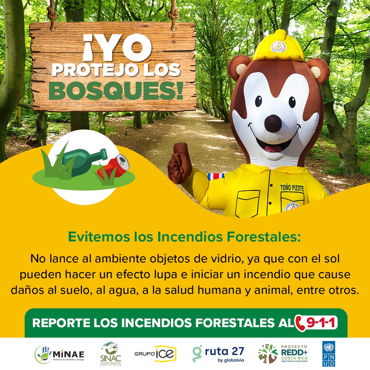 CRMinae's tweet photo. #YoProtejoLosBosques
Las fogatas deben vigilarse y apagarse completamente.
Reportá todo incendio forestal al #911 #ProyectoREDD+PBR
@sinac_cr @GrupoICEcr @tonopizote @autopdelsol @PNUD_CR https://t.co/PYRmnLqzJp