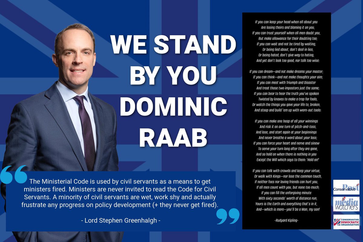 We stand by you @DominicRaab. 🇬🇧

#Conservatives #DominicRaab #WESTANDBYYOU