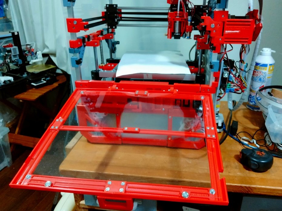 saiki0011's tweet photo. #3dprinter #自作機 #coreXY #Ex_02 建造記録
#3Dプリンタ #3Dプリンター #reprap
色々と問題ありありですが
これでしばらくこの機体は
運営してみようと思います💦
うん
リールアームを展開して
フィラメントリールをセットすると
フルにドアが降りないのは
最初からわかってた<自爆😓 https://t.co/uQnsSilOqA