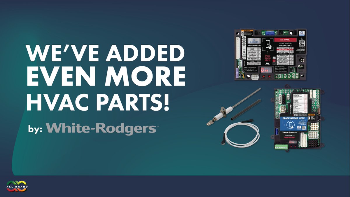 AllBrandOnline's tweet photo. That's right, we've added more HVAC parts to our ever-growing list of products! Click the link in our bio to check out these featured parts by White-Rodgers.

#allbrandonline #abap #allbrandapplianceparts #applianceparts #whiterodgers #HVAC #HVACparts https://t.co/nvpAwLUMzQ
