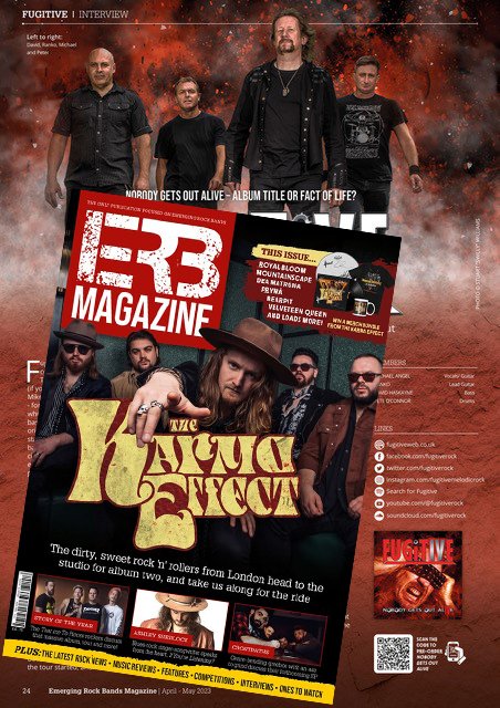 fugitiverock's tweet photo. We are stoked to say Fugitive will feature in an article published in issue 16 of @Emergingrock ERB Magazine, due to land through letterboxes on 21st April.
You can get a copy of the magazine from: https://t.co/ObtuSaQBvu
Album available to pre-order from https://t.co/X9t11hfooD https://t.co/2F30I2oXKn
