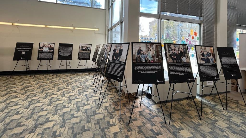 Our Legacy Portrait Project exhibit is now on display at the Forest Hill public library until April 27! Check out beautiful portraits of #Holocaust survivors with their grandchildren and learn more about the survivors.