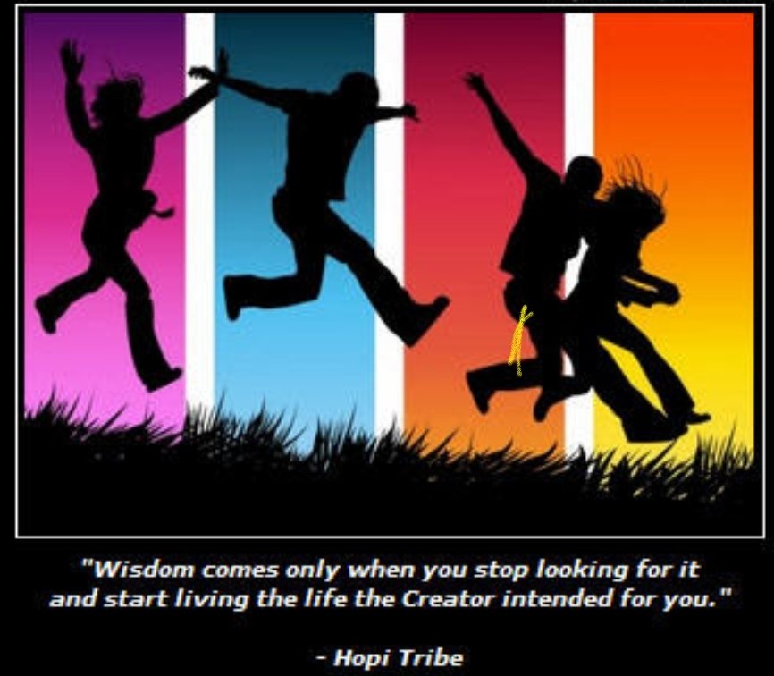 DWConnections's tweet photo. "Wisdom comes only when you stop looking for it and start living the life the Creator intended for you."

- Hopi Tribe https://t.co/hTKZoY5RvV