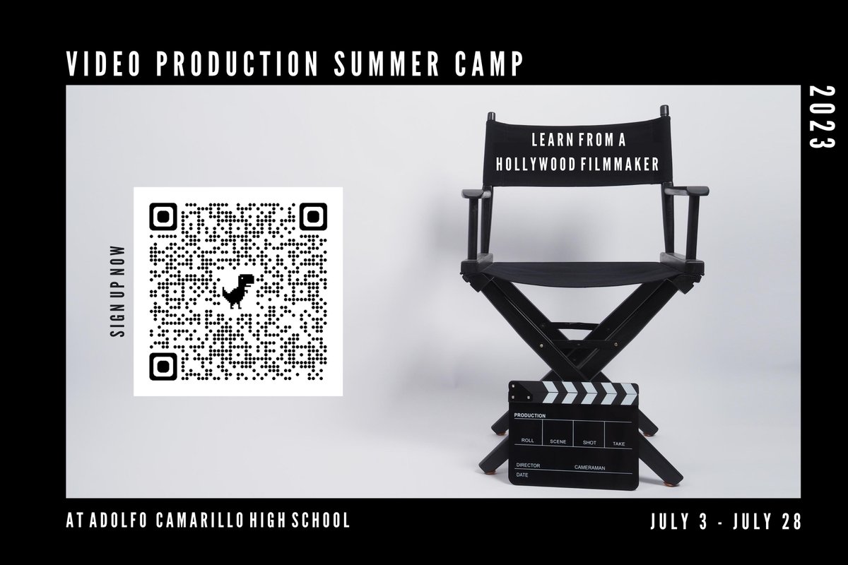 High School Students: grab a friend and spend your July being social and happy! Why hide away to stream through other people's content when you can showcase your original film.  #camarillo #achs #camarillocalifornia #venturacounty #adolfocamarillohighschool @achs_scorpions