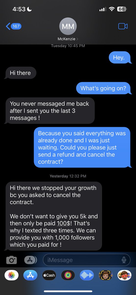 UGCwithLee's tweet photo. I was never informed that the cancellation did in fact take place on the contract, until I asked again. This was the response.  I was told I wasn’t a priority ….. https://t.co/EaIocP6ddS
